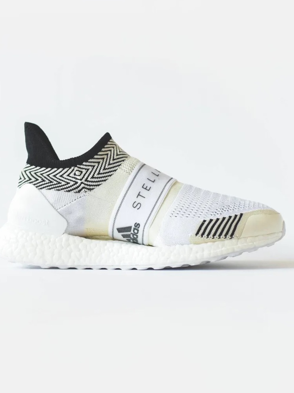 Stella McCartney X Adidas White Knit Fabric Ultraboost Slip On